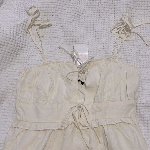 NWT- Forever 21 - XL. Linen Blend Mini Dress - Picture 3 of 11